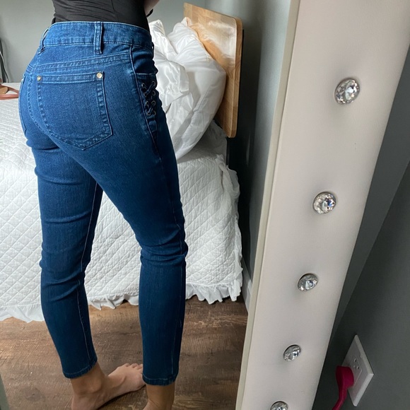 7 For All Mankind Jeans Tie Pockets Skinny Ankle - Picture 3 of 4